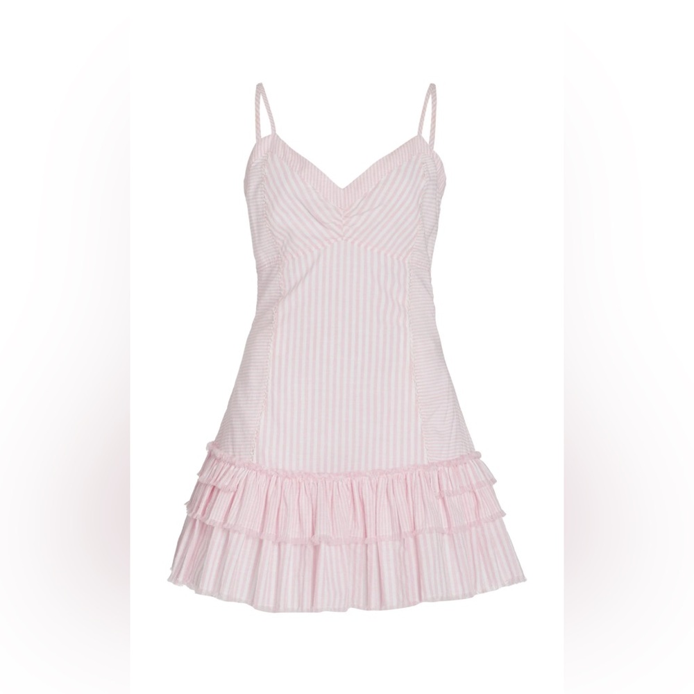 Loveshackfancy Arleigh Mini Dress in Pink Papershell
